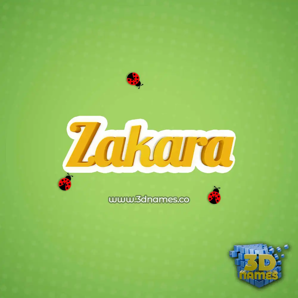 zakara in Ladybugs style - 3D name wallpaper