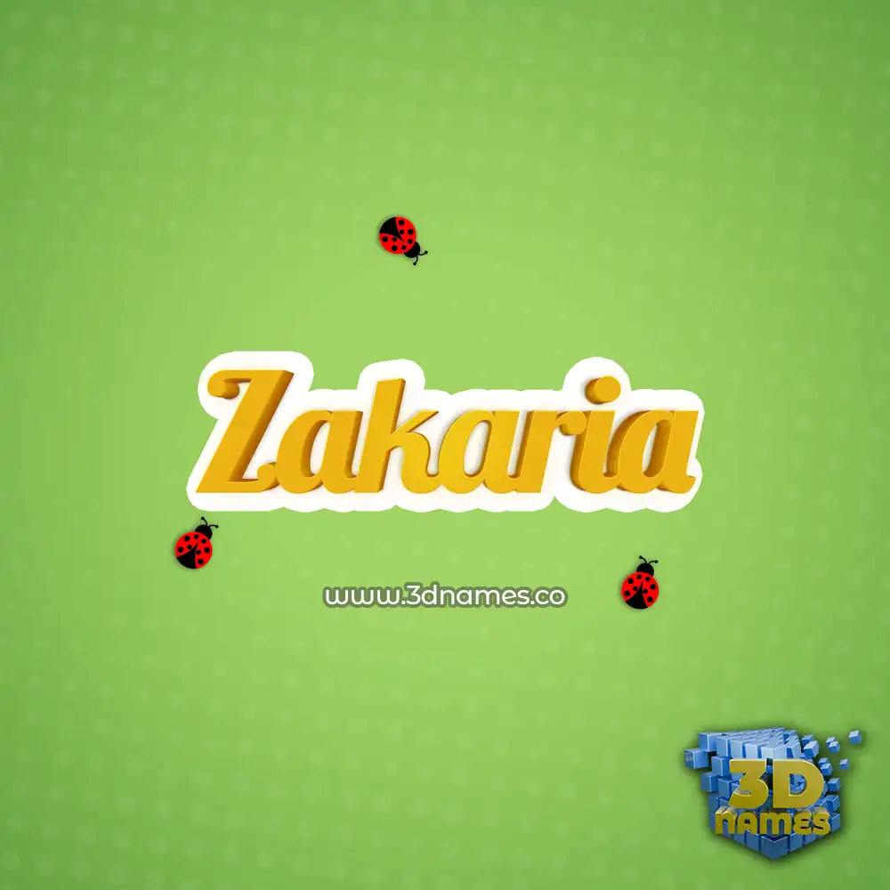 zakaria in Ladybugs style - 3D name wallpaper
