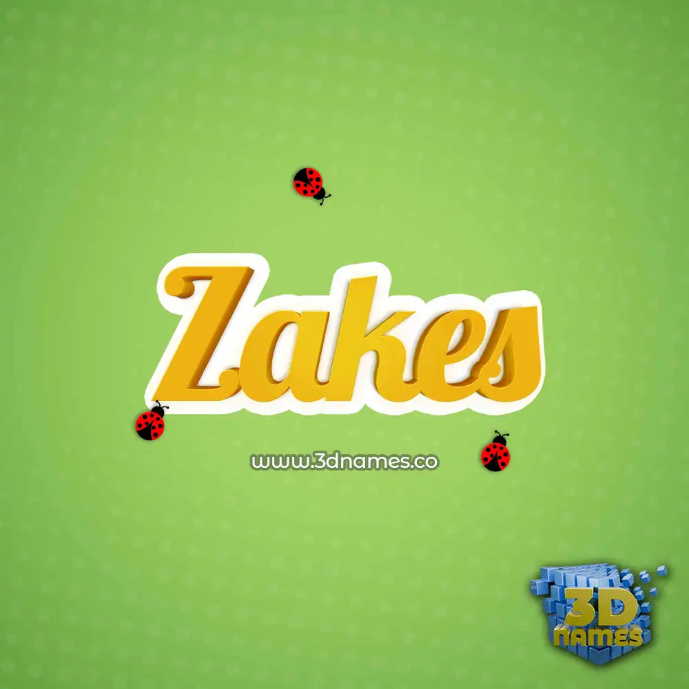 zakes in Ladybugs style - 3D name wallpaper