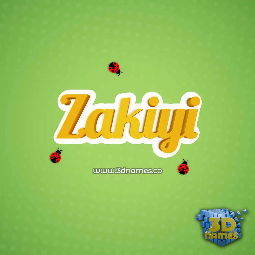 zakiyi in Ladybugs style - 3D name wallpaper