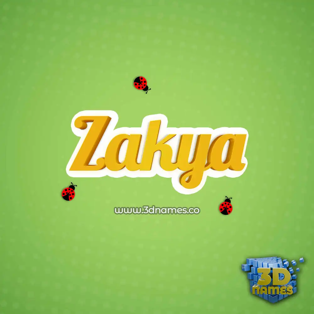 zakya in Ladybugs style - 3D name wallpaper