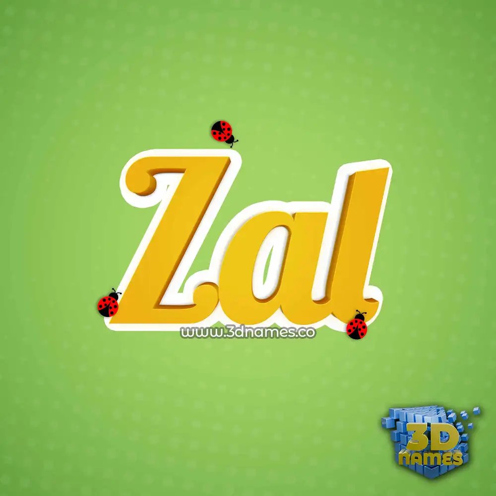 zal in Ladybugs style - 3D name wallpaper
