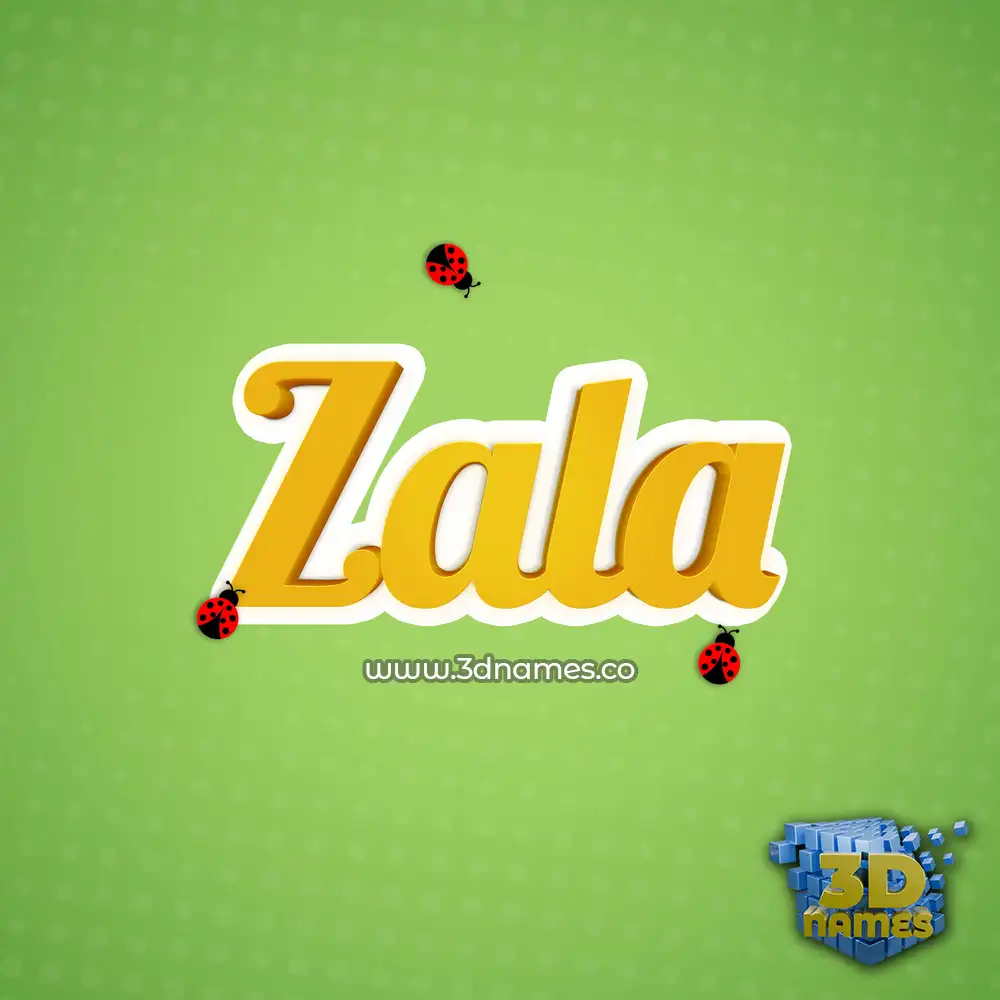 zala in Ladybugs style - 3D name wallpaper