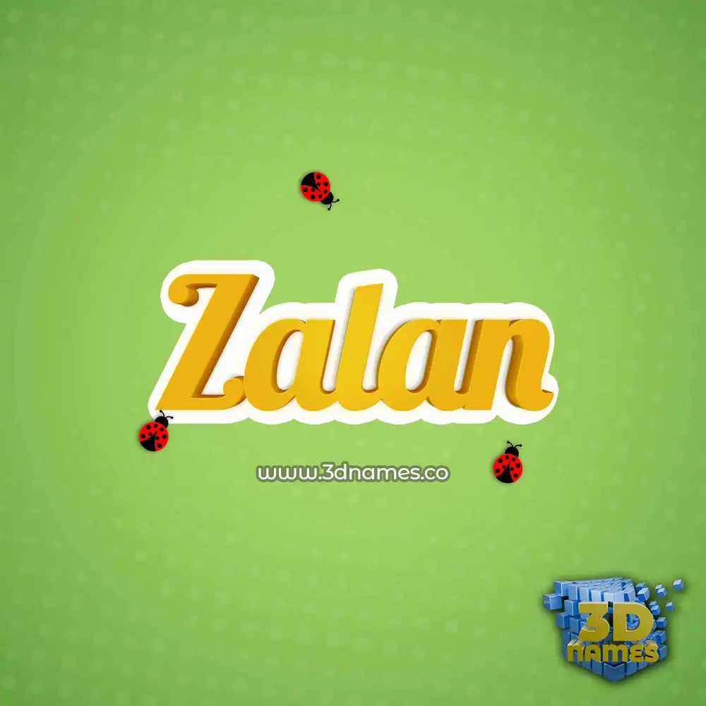 zalan in Ladybugs style - 3D name wallpaper