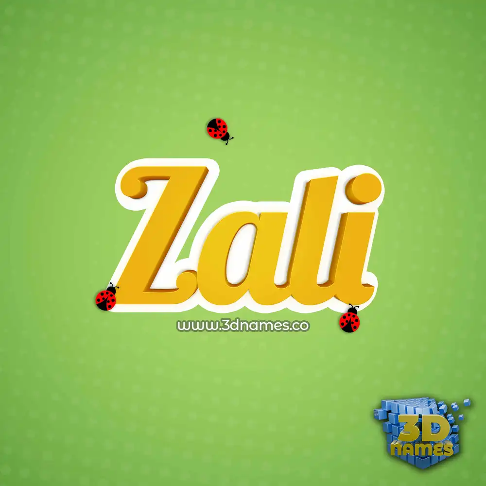 zali in Ladybugs style - 3D name wallpaper