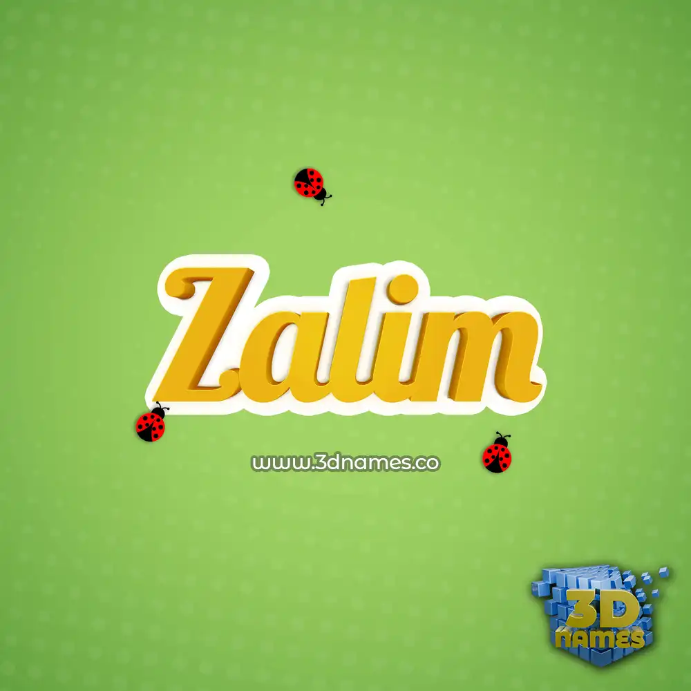 zalim in Ladybugs style - 3D name wallpaper