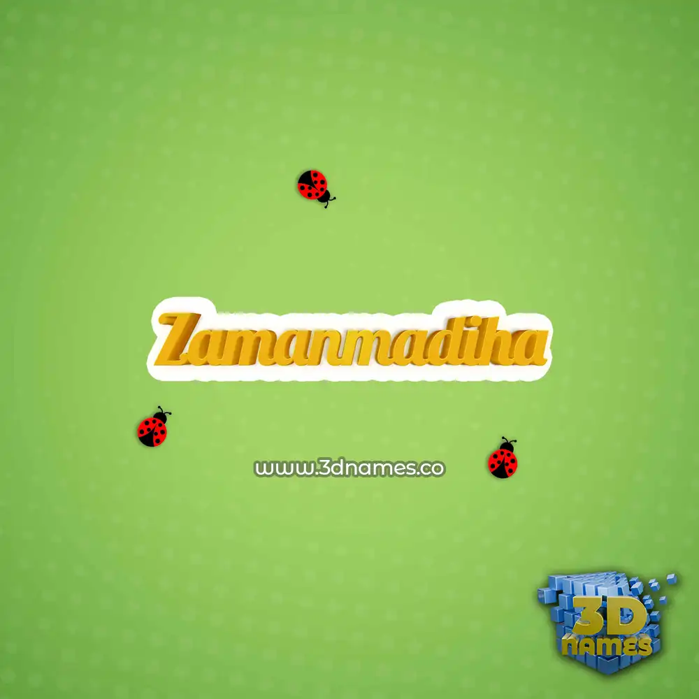 zamanmadiha in Ladybugs style - 3D name wallpaper