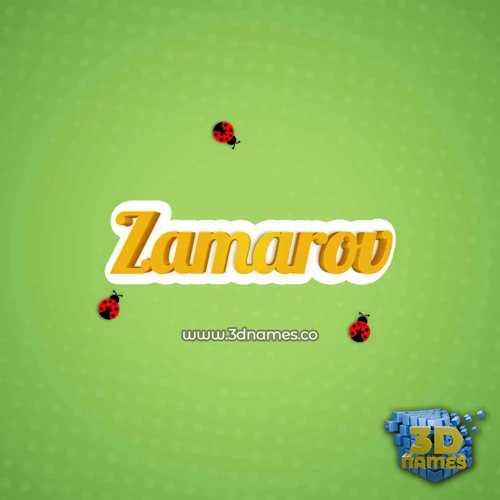zamarov in Ladybugs style - 3D name wallpaper