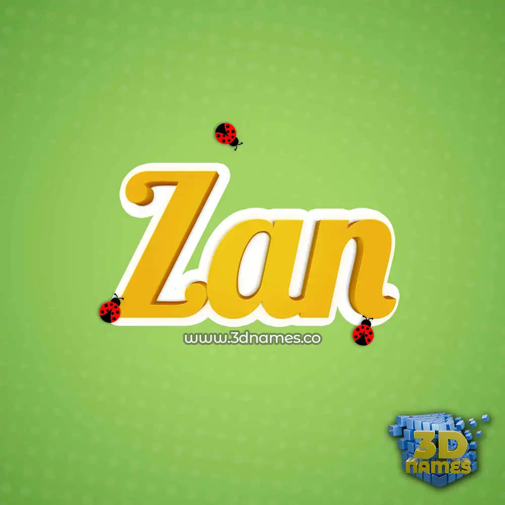 zan in Ladybugs style - 3D name wallpaper