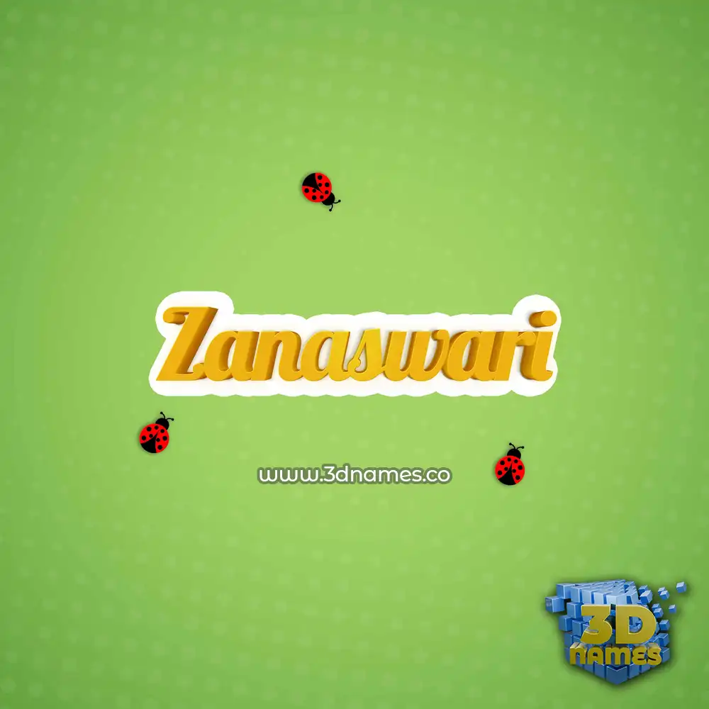 zanaswari in Ladybugs style - 3D name wallpaper