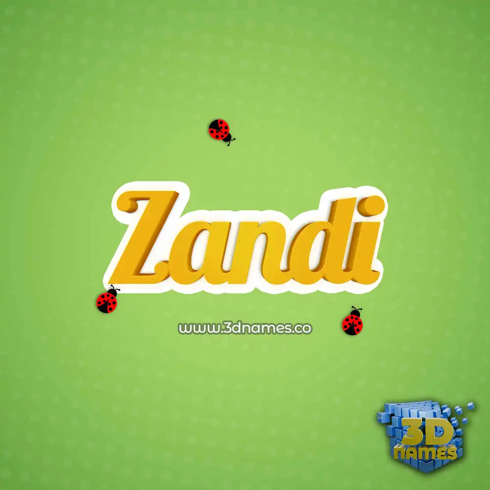 zandi in Ladybugs style - 3D name wallpaper