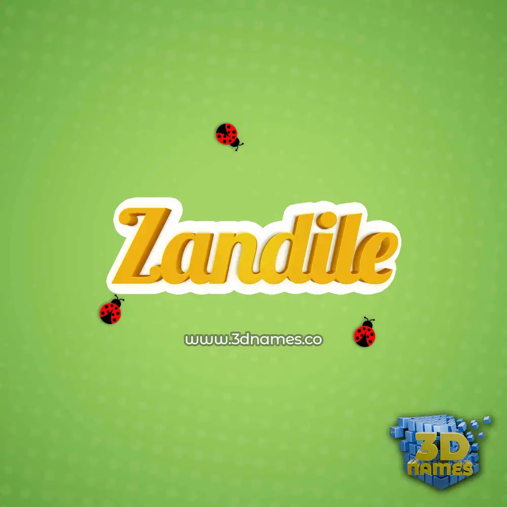 zandile in Ladybugs style - 3D name wallpaper