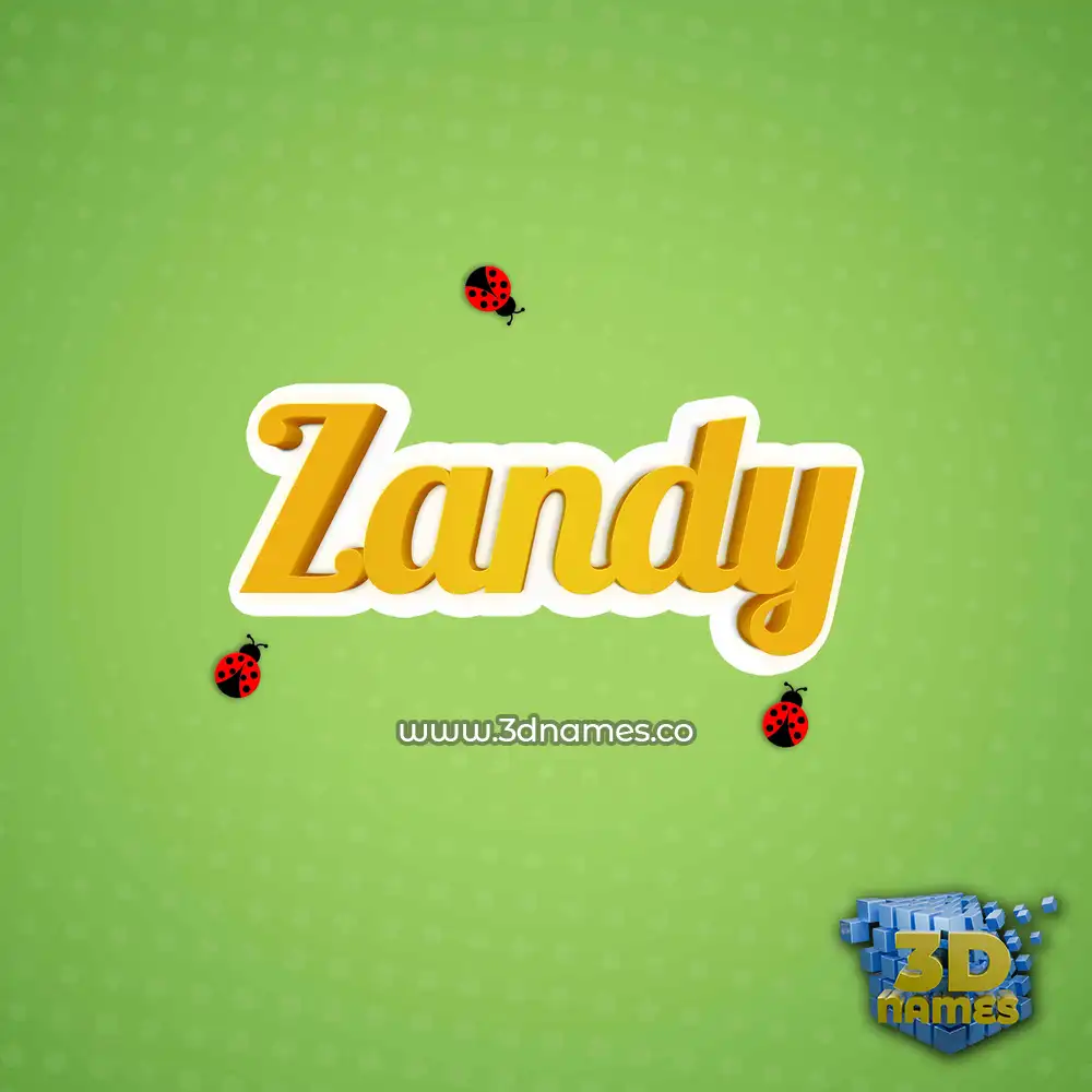 zandy in Ladybugs style - 3D name wallpaper