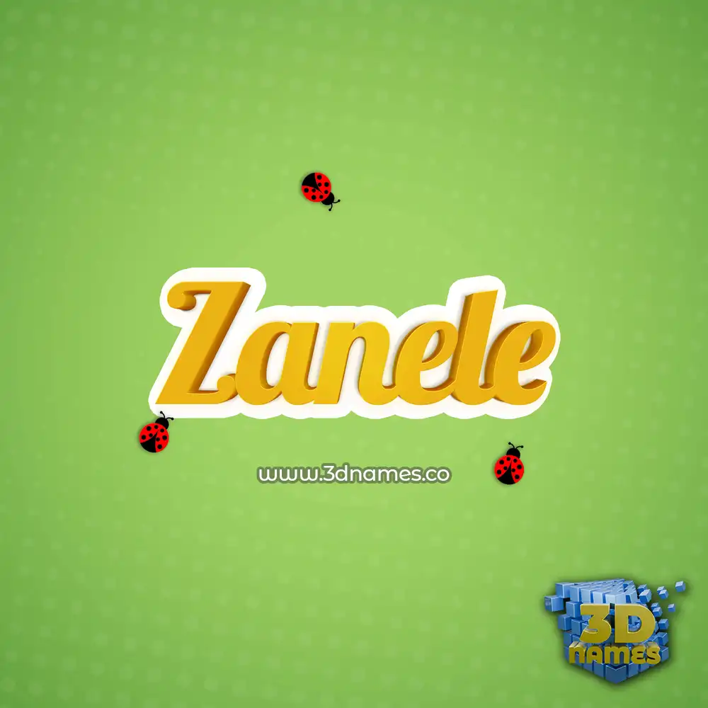zanele in Ladybugs style - 3D name wallpaper