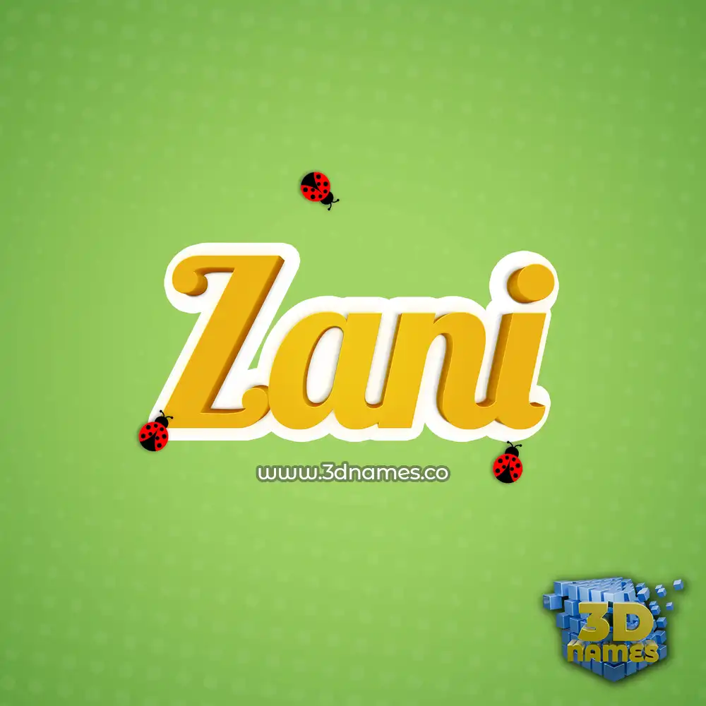 zani in Ladybugs style - 3D name wallpaper