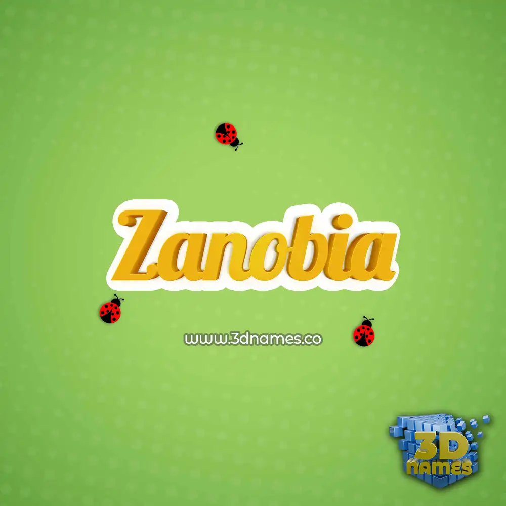 zanobia in Ladybugs style - 3D name wallpaper