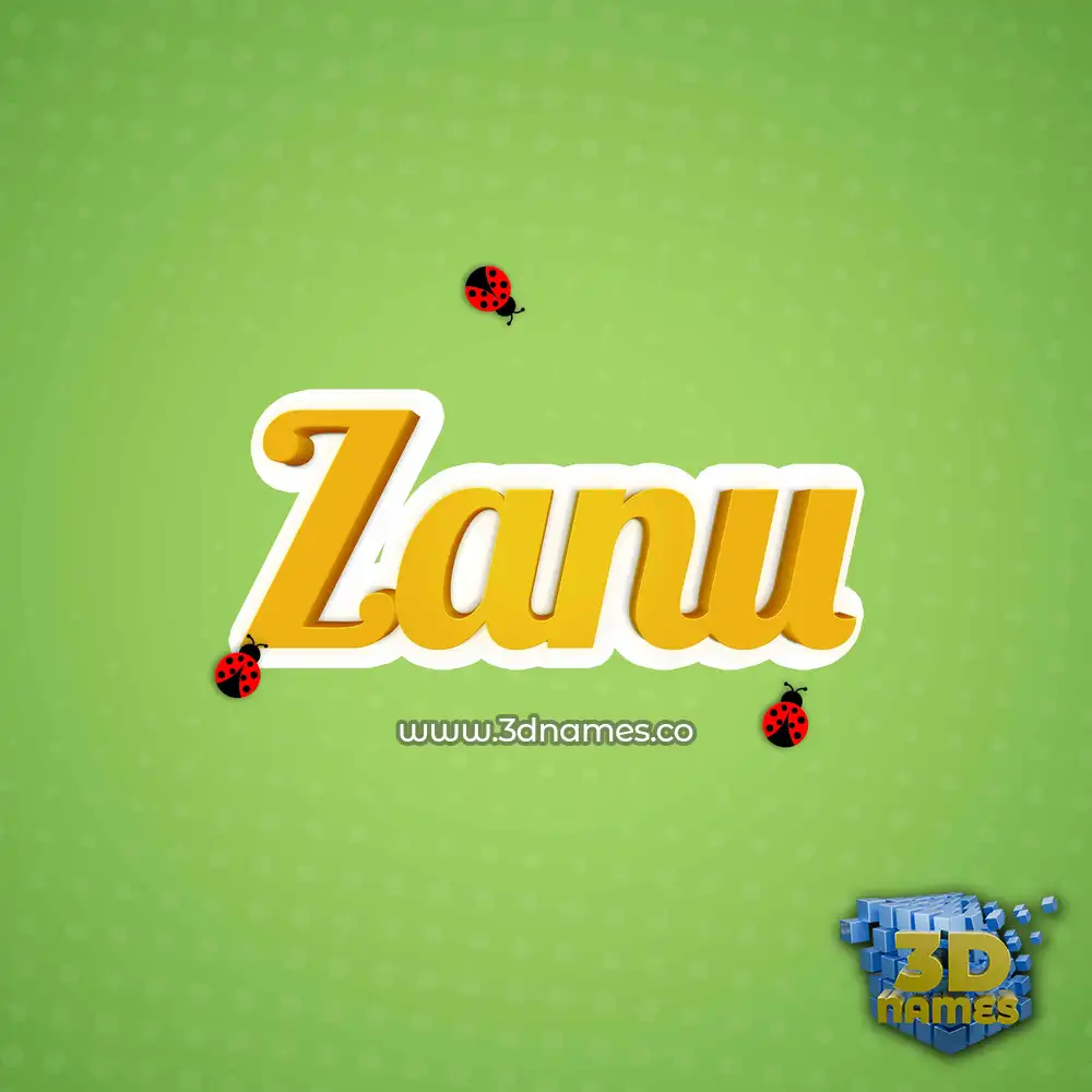 zanu in Ladybugs style - 3D name wallpaper