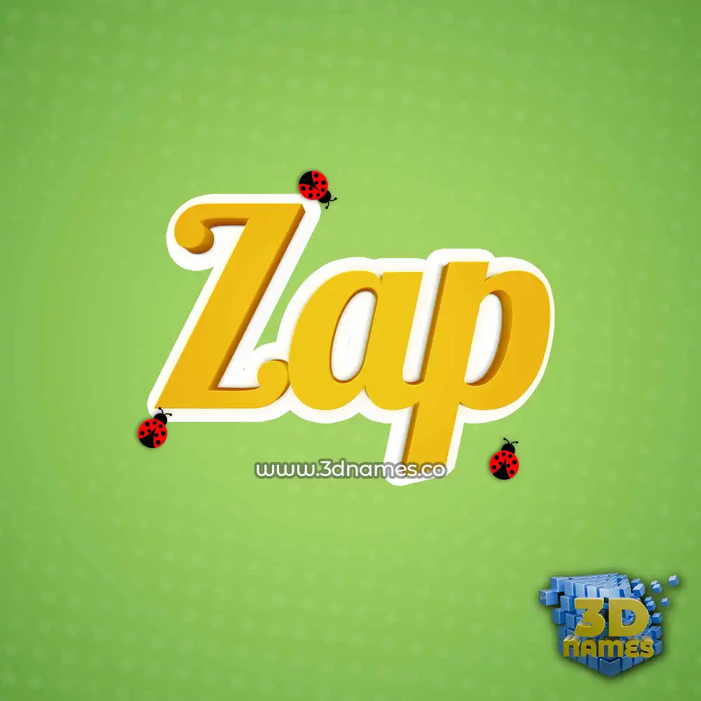 zap in Ladybugs style - 3D name wallpaper