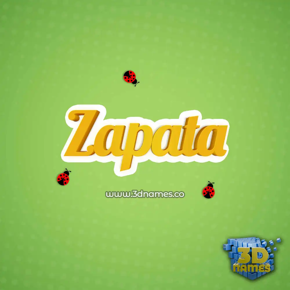 zapata in Ladybugs style - 3D name wallpaper