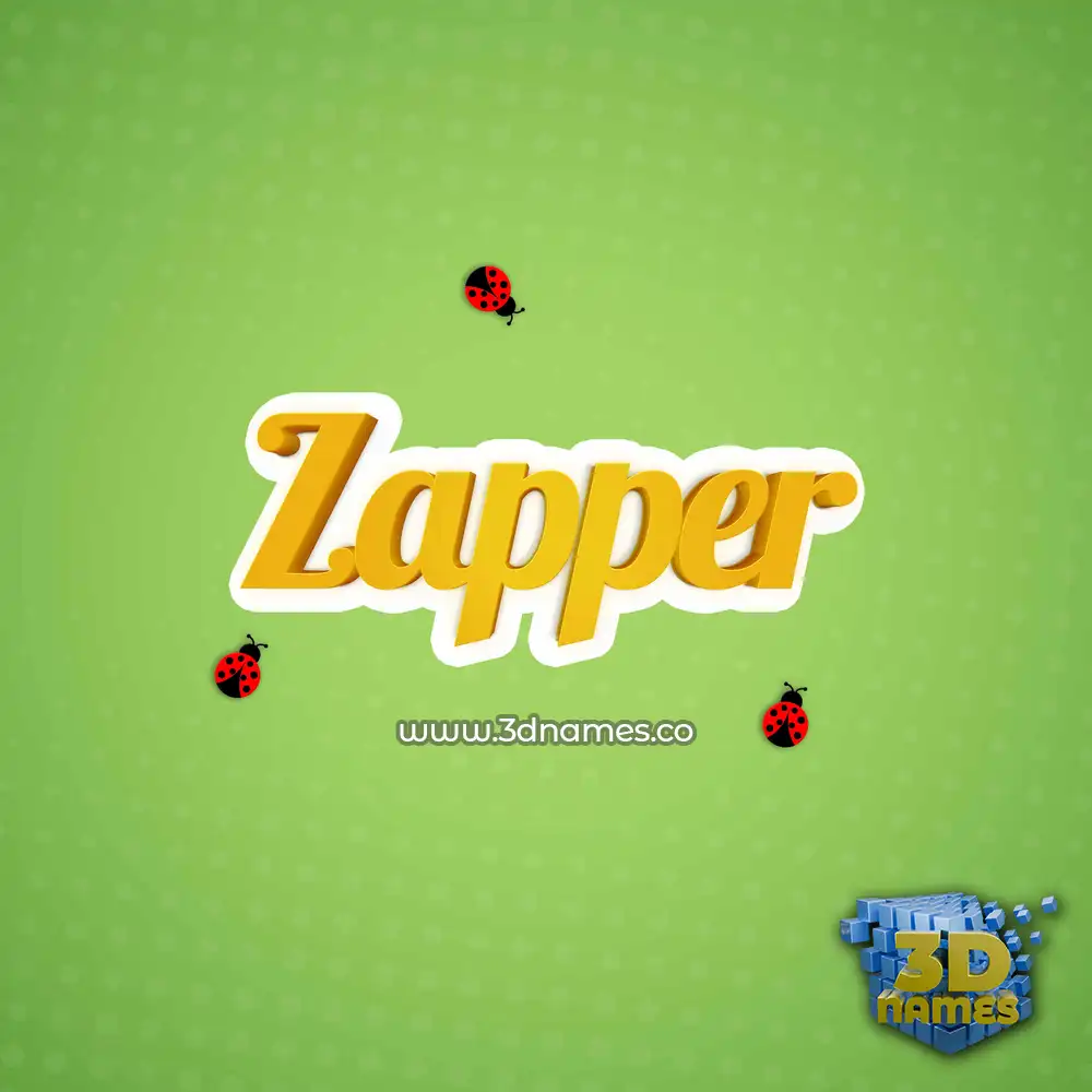 zapper in Ladybugs style - 3D name wallpaper