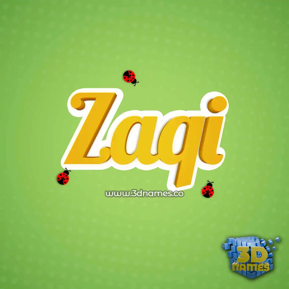 zaqi in Ladybugs style - 3D name wallpaper