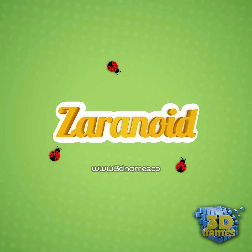 zaranoid in Ladybugs style - 3D name wallpaper