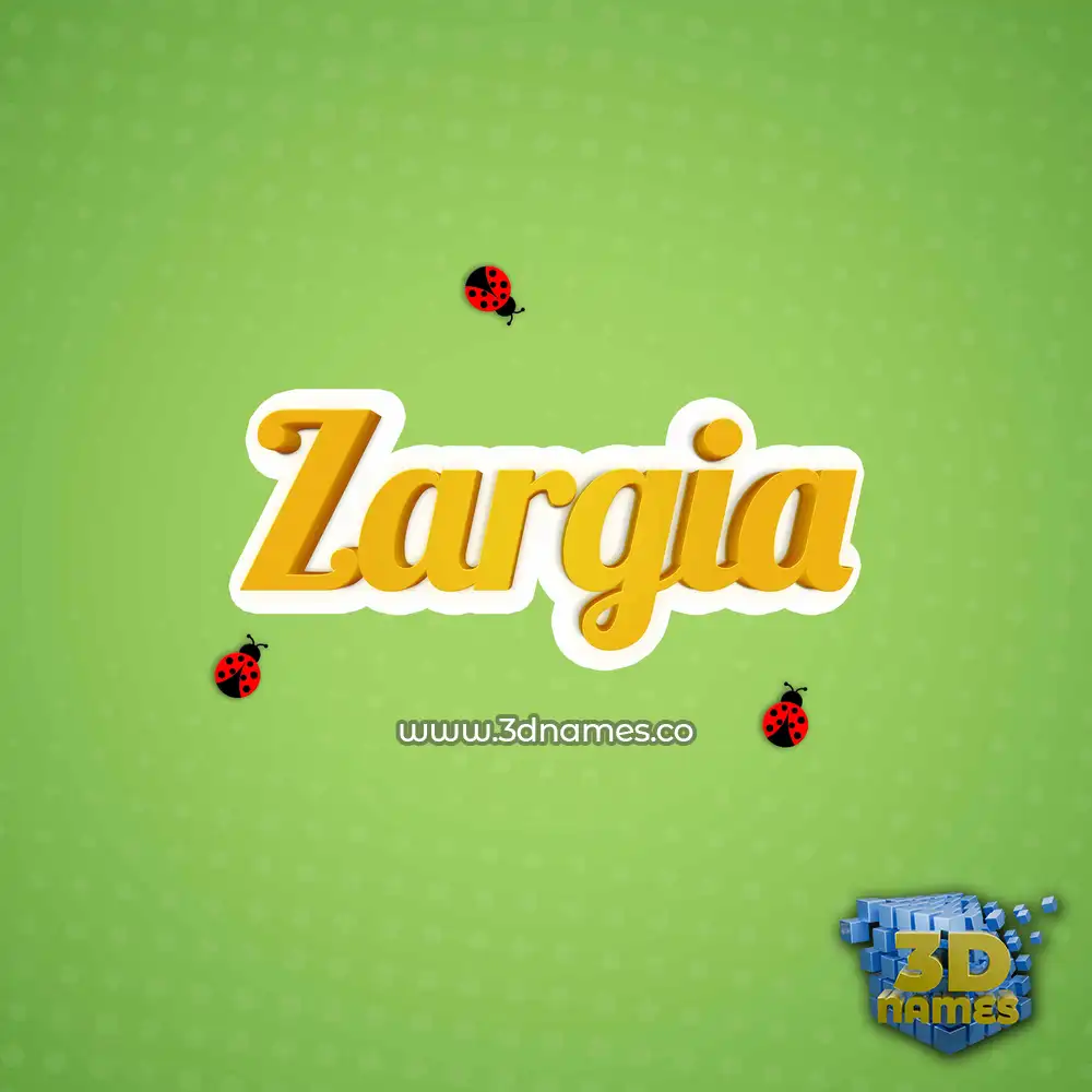 zargia in Ladybugs style - 3D name wallpaper