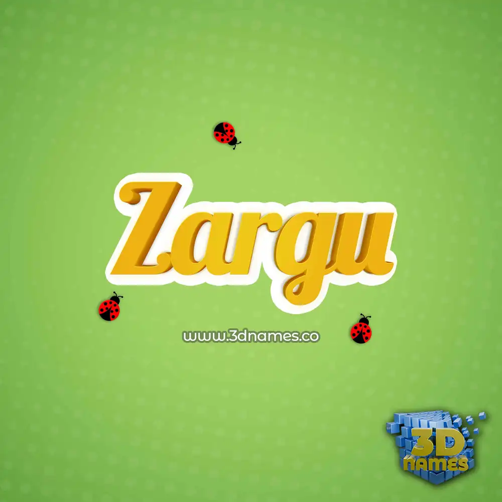 zargu in Ladybugs style - 3D name wallpaper