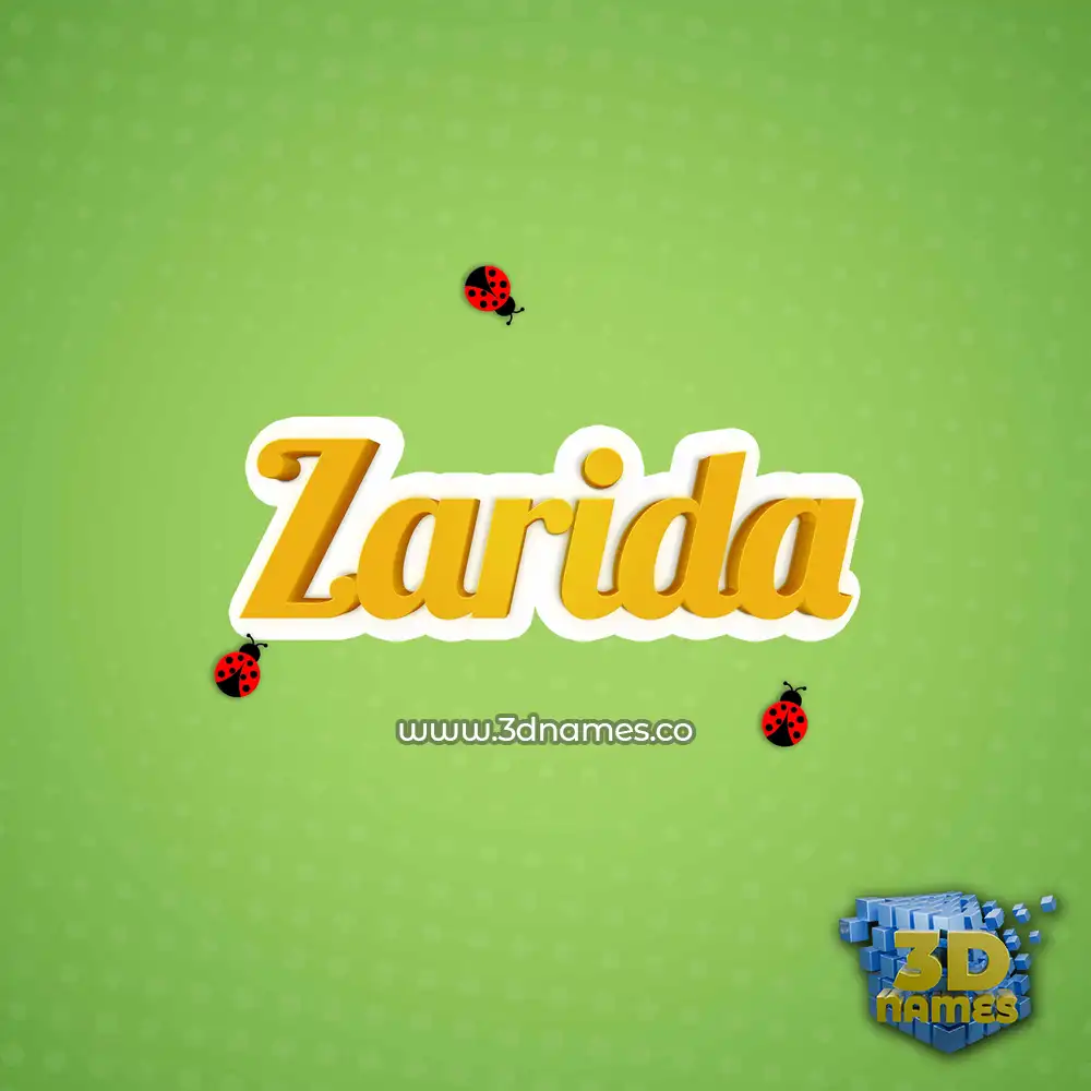 zarida in Ladybugs style - 3D name wallpaper