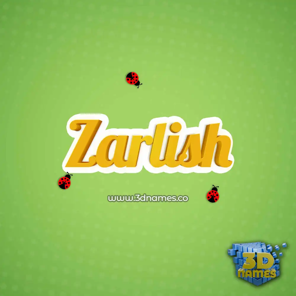zarlish in Ladybugs style - 3D name wallpaper
