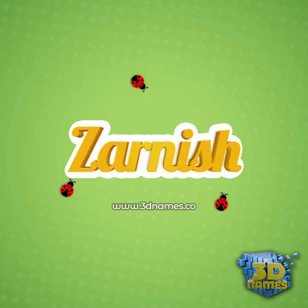 zarnish in Ladybugs style - 3D name wallpaper