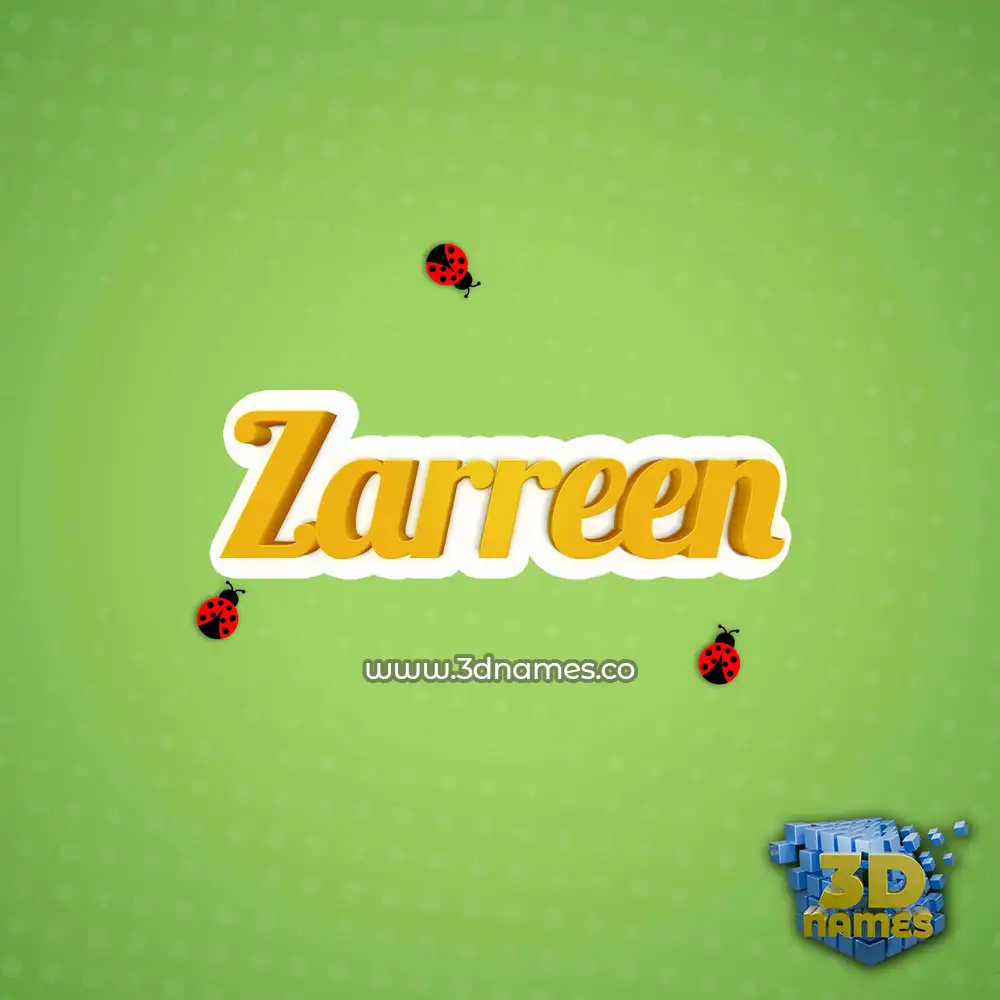 zarreen in Ladybugs style - 3D name wallpaper