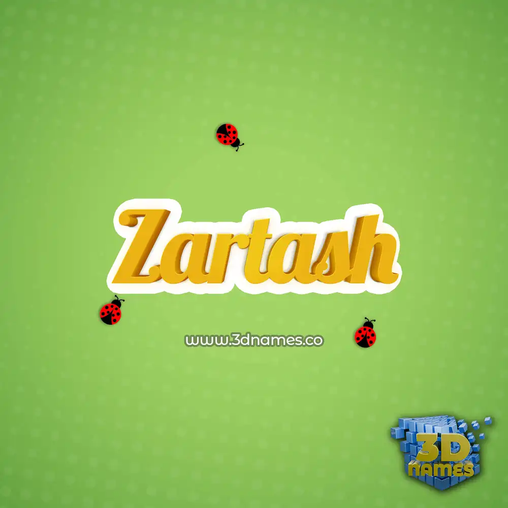 zartash in Ladybugs style - 3D name wallpaper