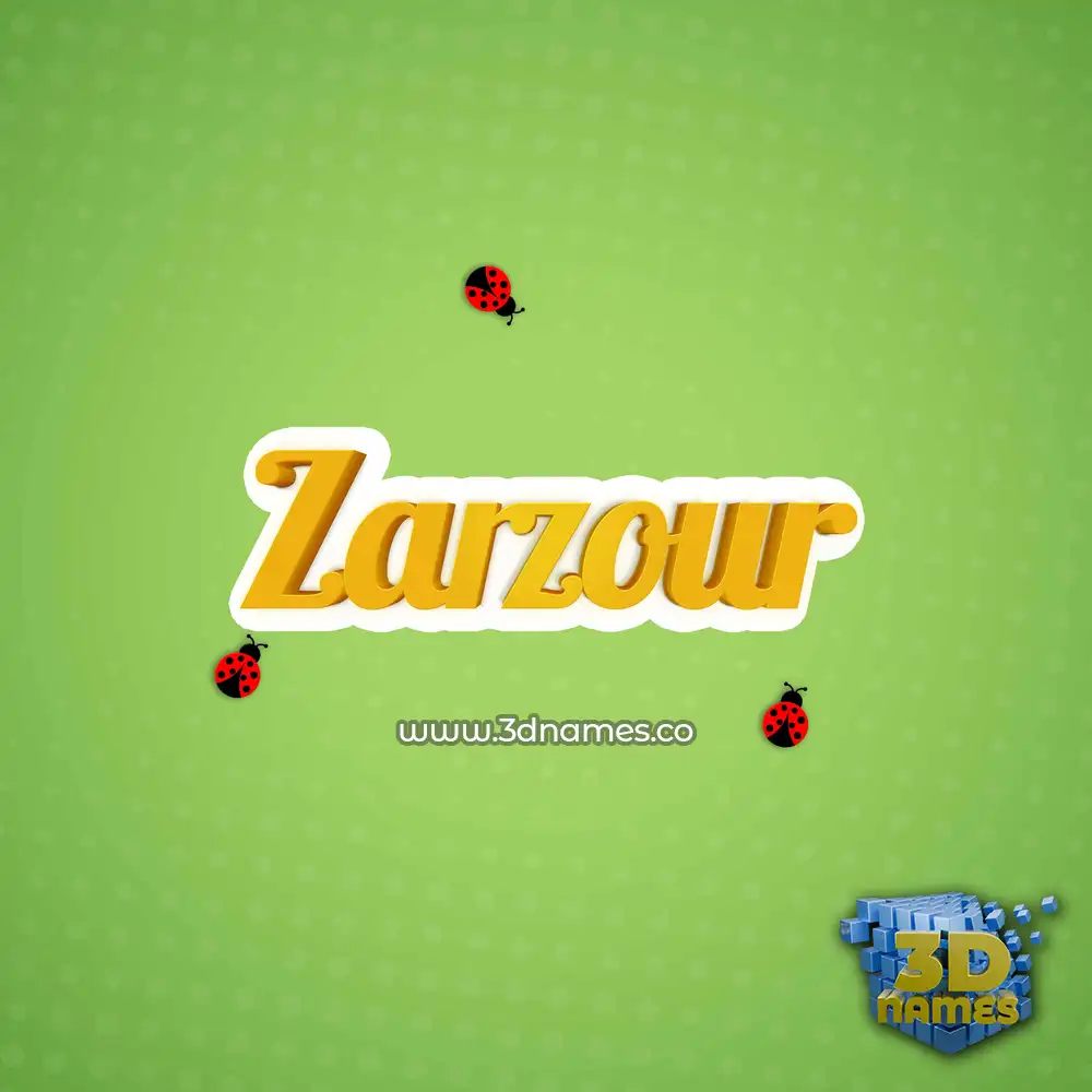 zarzour in Ladybugs style - 3D name wallpaper