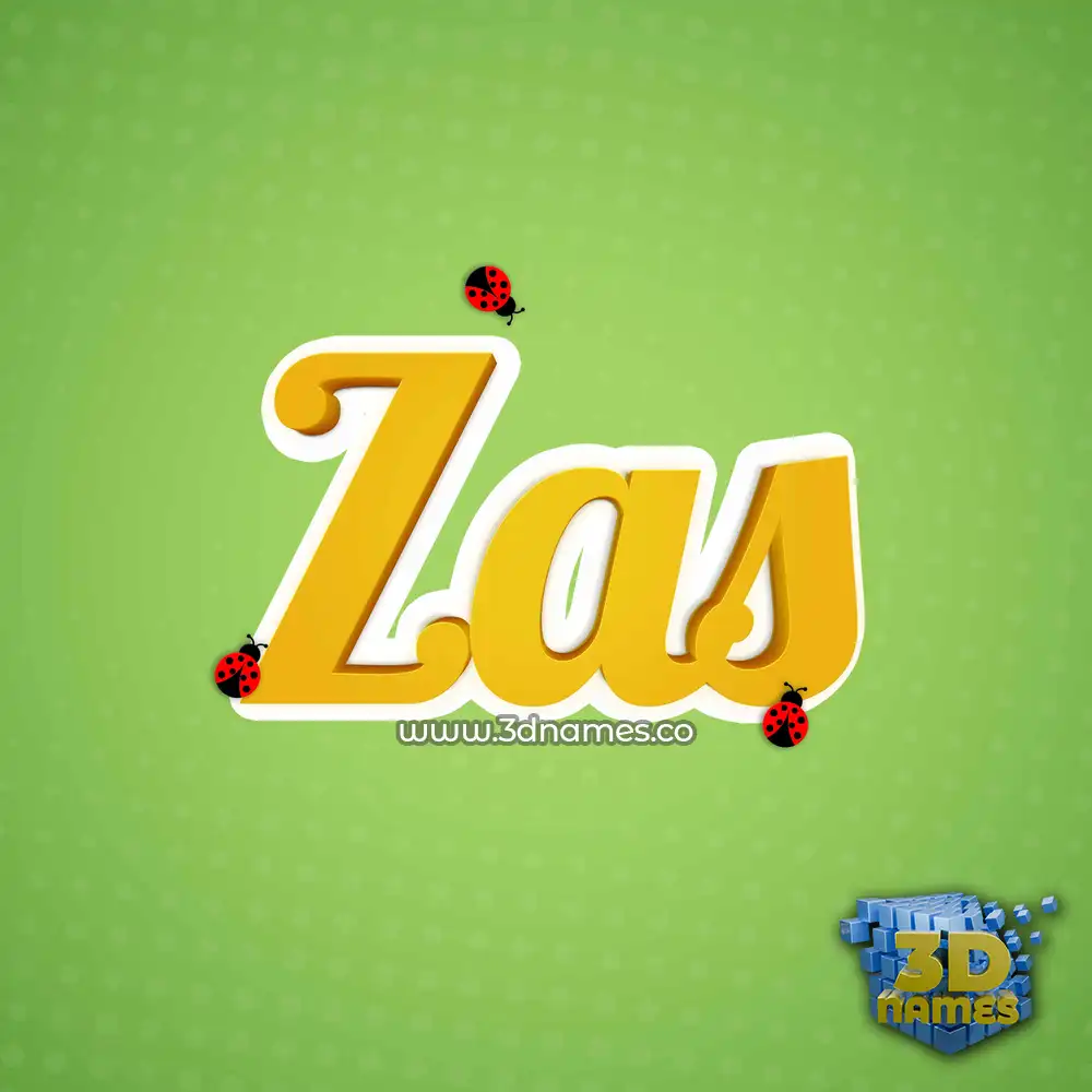 zas in Ladybugs style - 3D name wallpaper