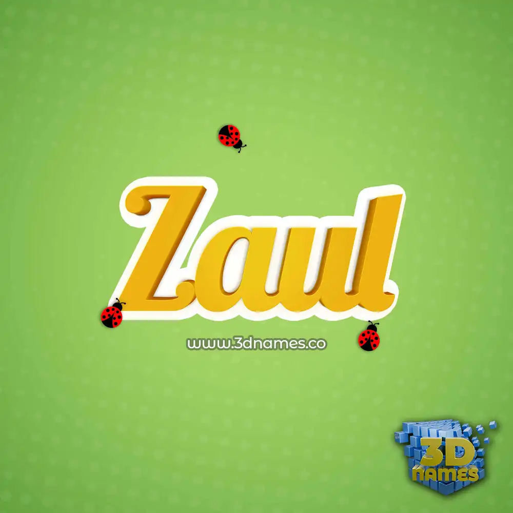 zaul in Ladybugs style - 3D name wallpaper