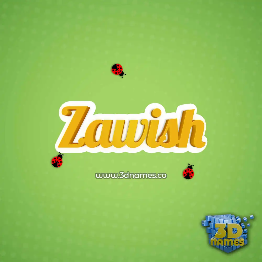 zawish in Ladybugs style - 3D name wallpaper