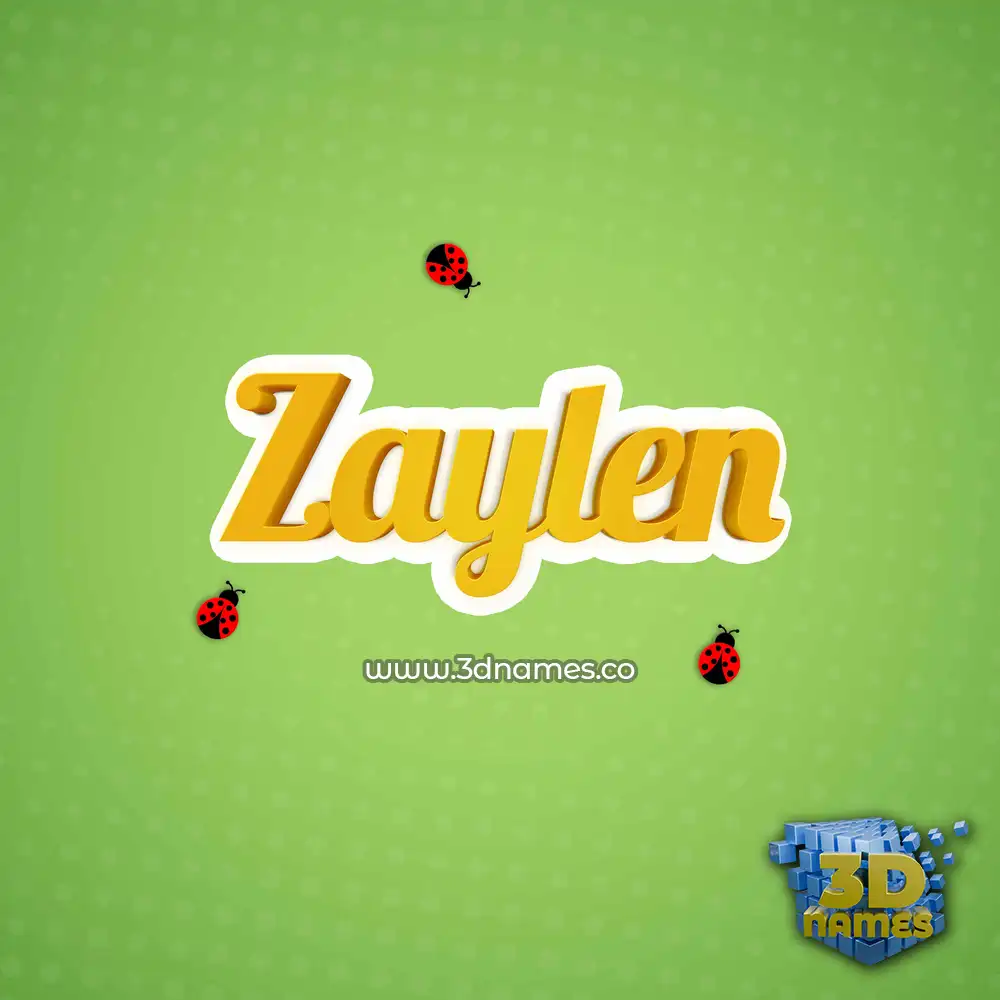 zaylen in Ladybugs style - 3D name wallpaper