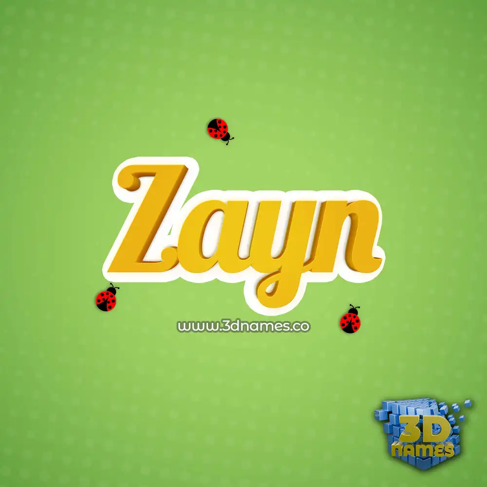 zayn in Ladybugs style - 3D name wallpaper