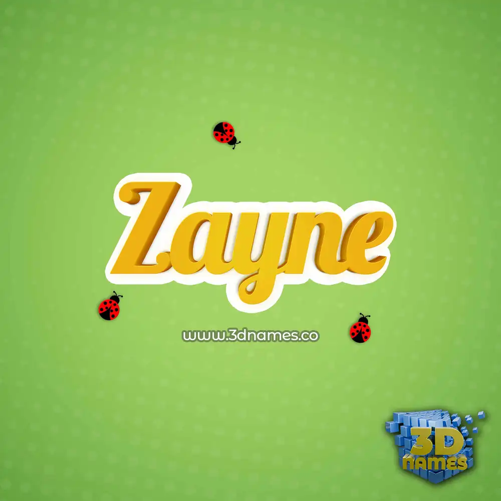 zayne in Ladybugs style - 3D name wallpaper