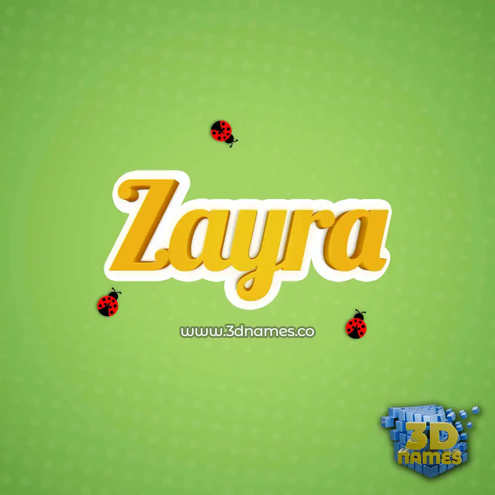 zayra in Ladybugs style - 3D name wallpaper