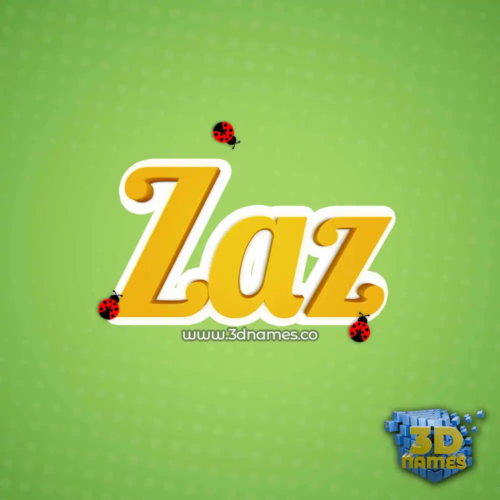 zaz in Ladybugs style - 3D name wallpaper
