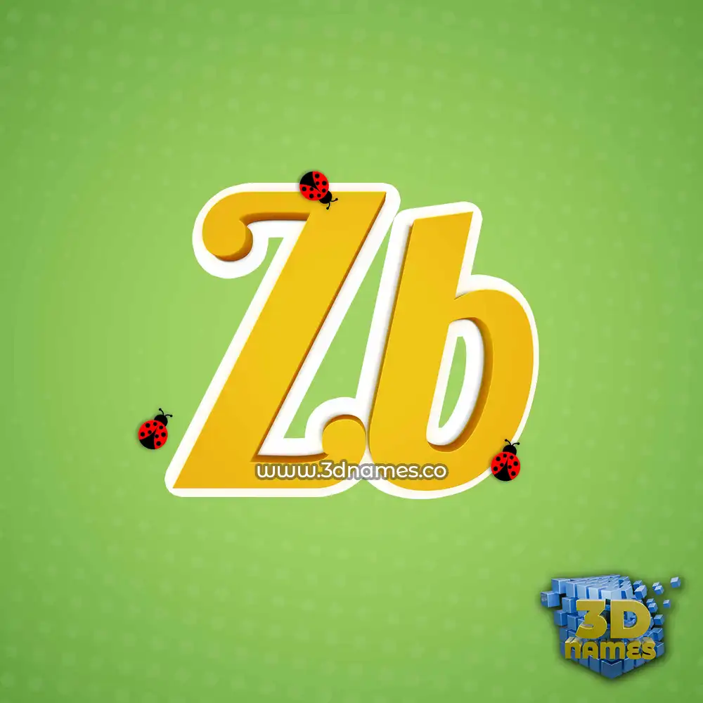 zb in Ladybugs style - 3D name wallpaper