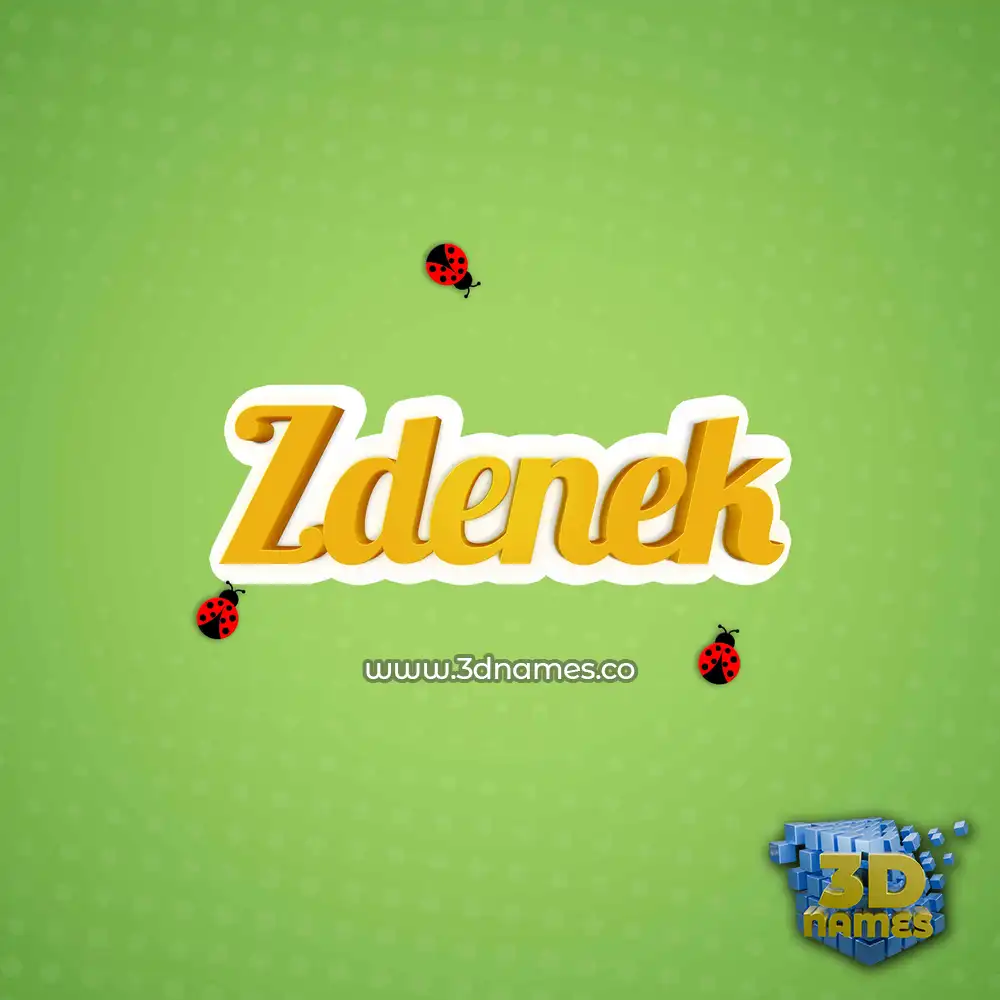 zdenek in Ladybugs style - 3D name wallpaper