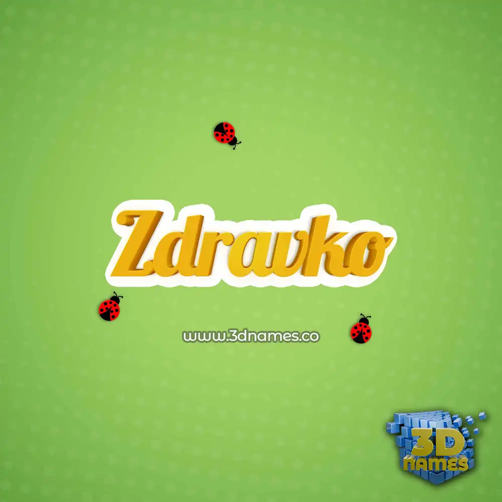 zdravko in Ladybugs style - 3D name wallpaper