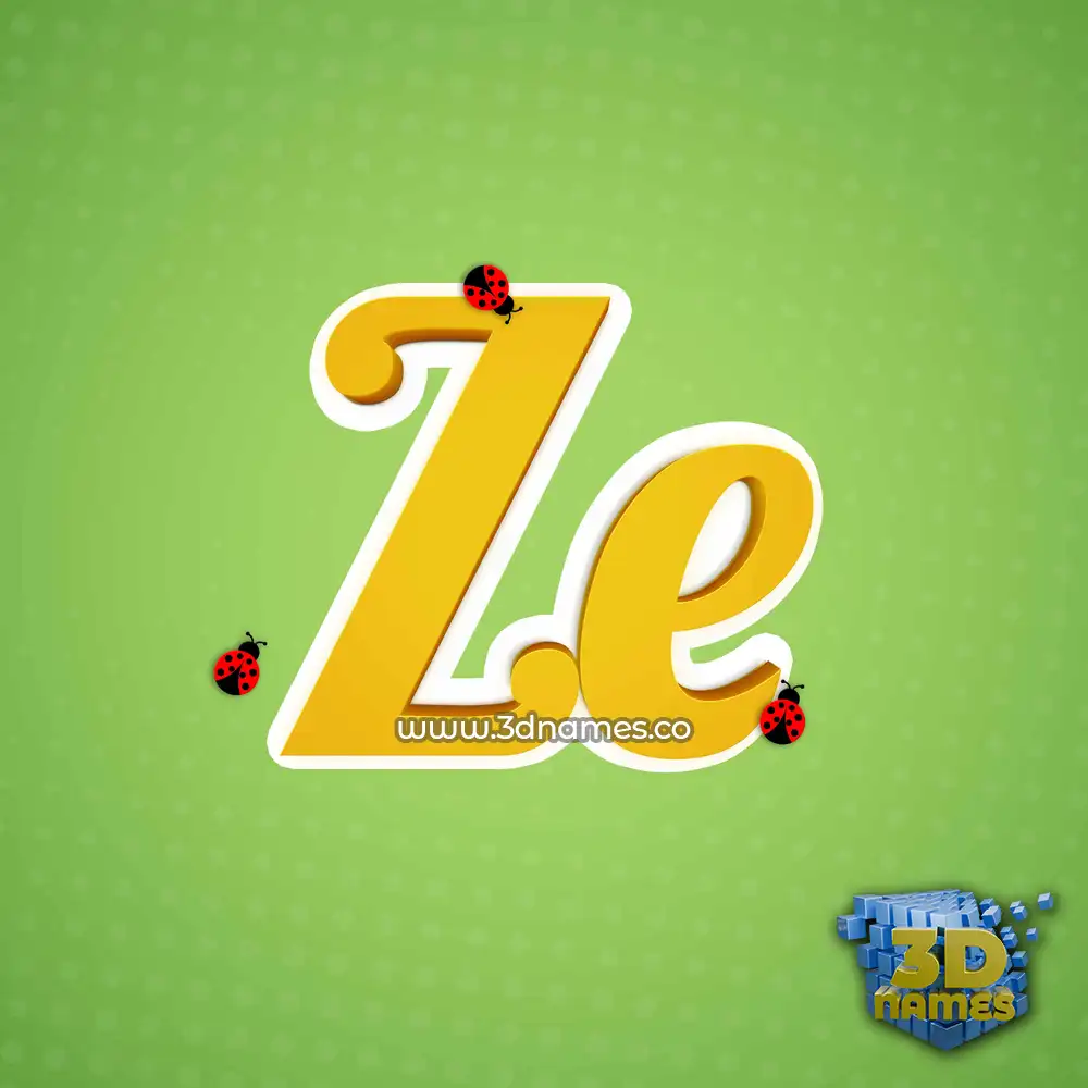 ze in Ladybugs style - 3D name wallpaper