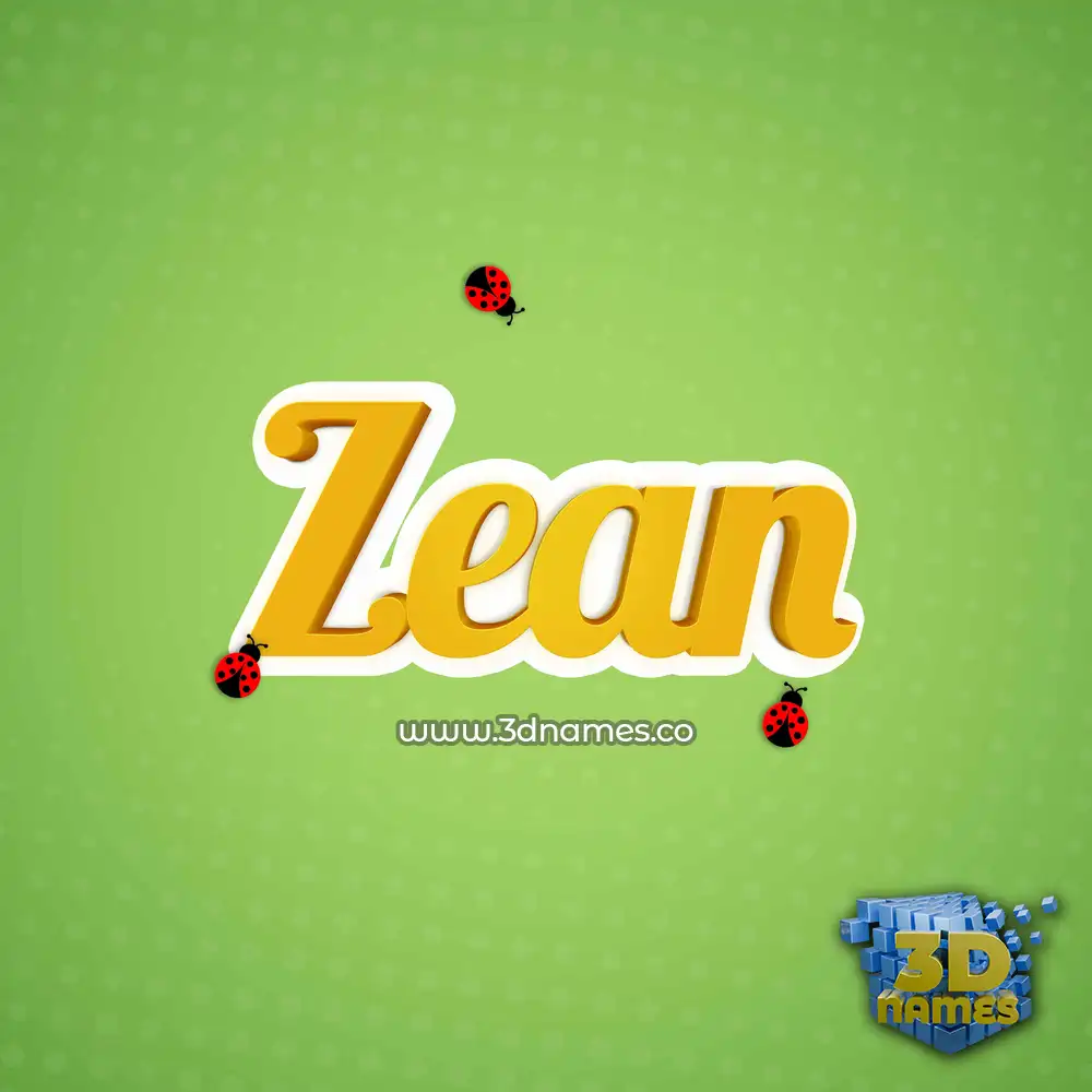 zean in Ladybugs style - 3D name wallpaper