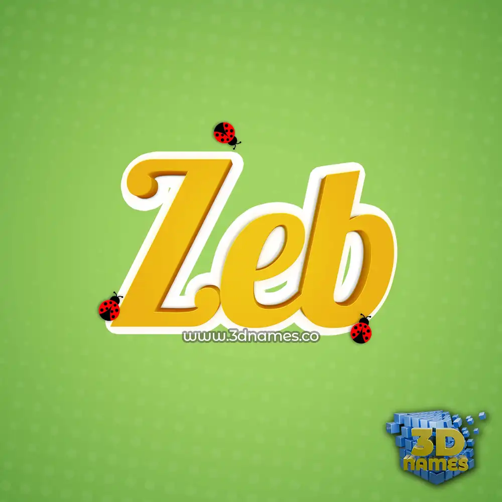 zeb in Ladybugs style - 3D name wallpaper