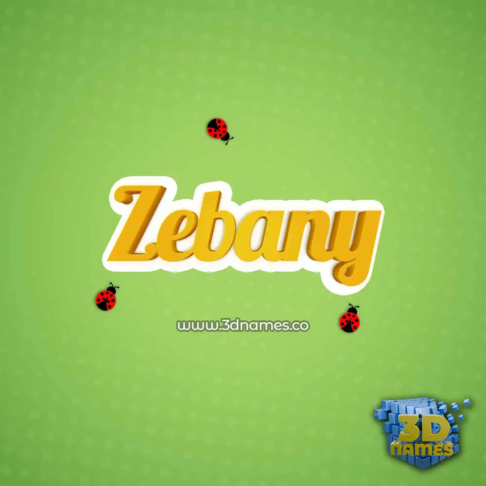 zebany in Ladybugs style - 3D name wallpaper
