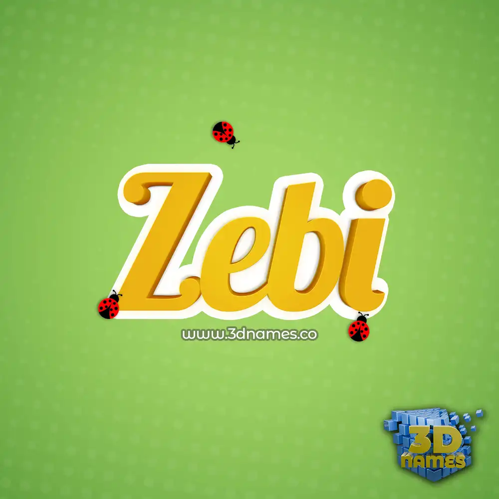zebi in Ladybugs style - 3D name wallpaper